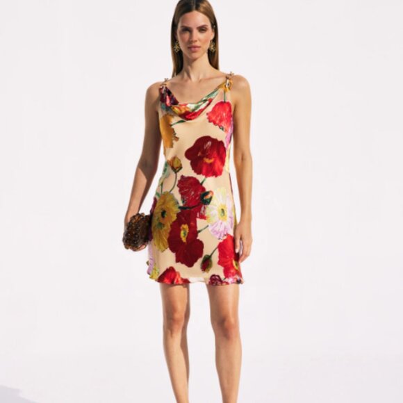 Cult Gaia Nerida Floral Print Mini Dress Size Medium NWT - Picture 1 of 15